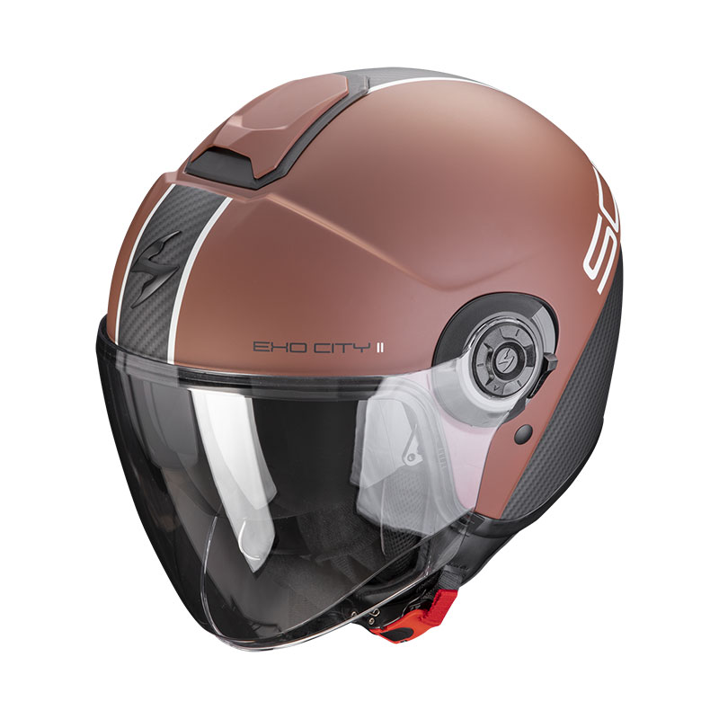 Casco Scorpion Exo City 2 Carbo marrone opaco