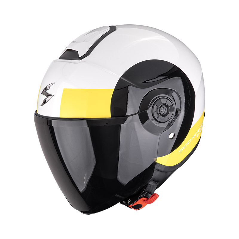 Scorpion Exo City 2 Sheer Helmet White Black Yellow