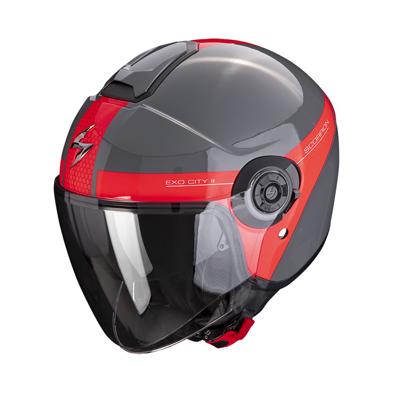 Casco Scorpion Exo City 2 Short grigio rosso