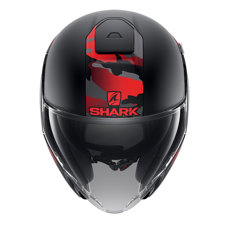 Shark Citycruiser Genom Mat Helm schwarz rot HE1935EKRA Jet Helme ...