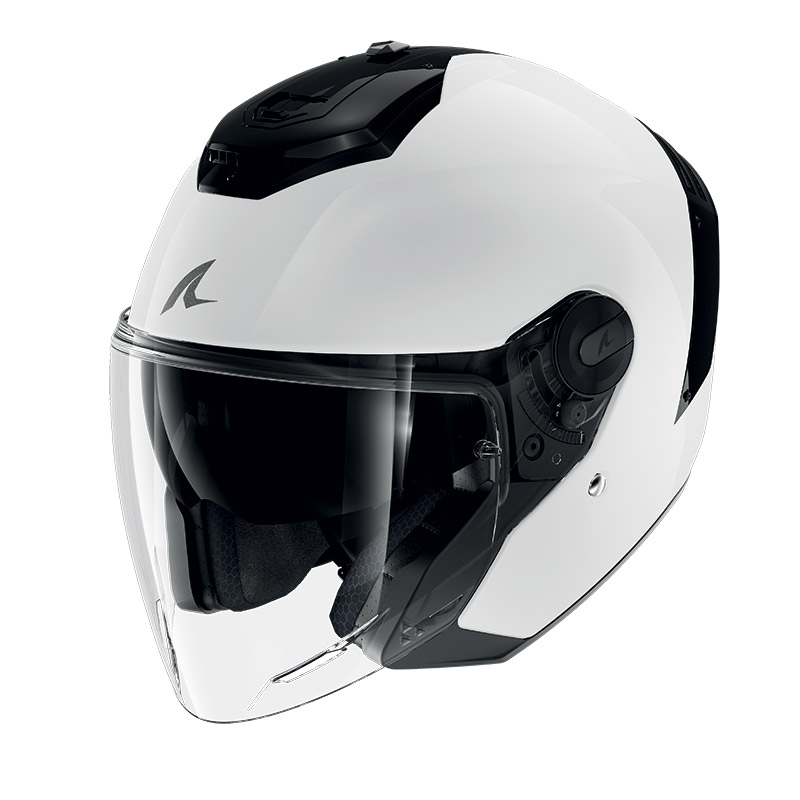 Shark Rs Jet Blank Helmet White HE8250EWHU Jet Helmets MotoStorm