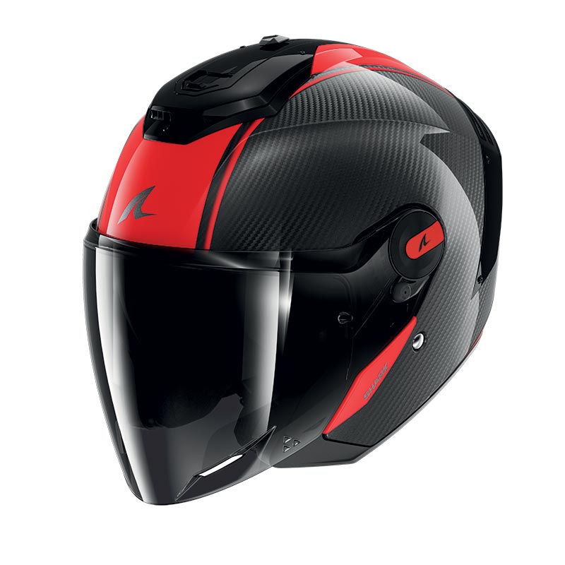 Casco Shark Rs Jet Carbon Skin rosso