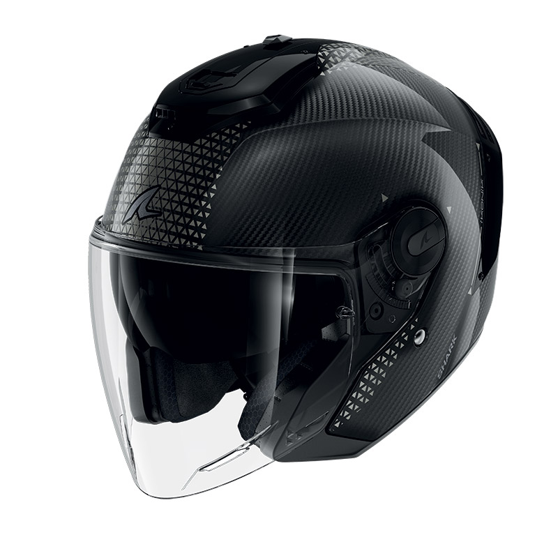 Casco Shark Rs Jet Carbon Ikonik nero