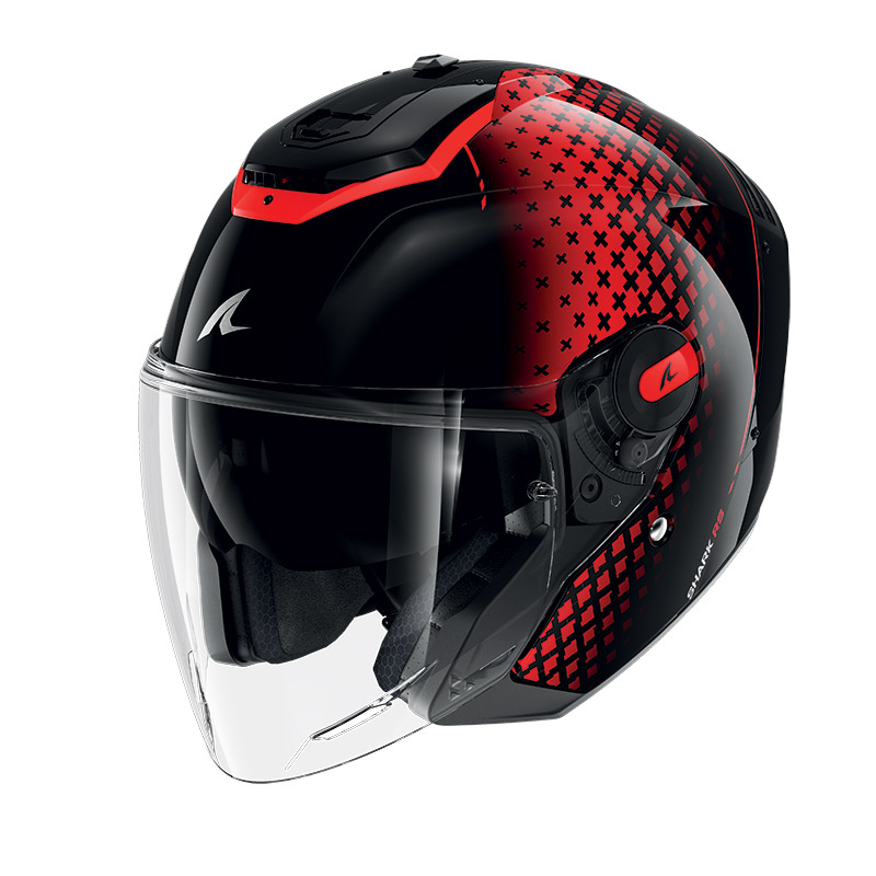 Casco Shark Rs Jet Stride nero rosso