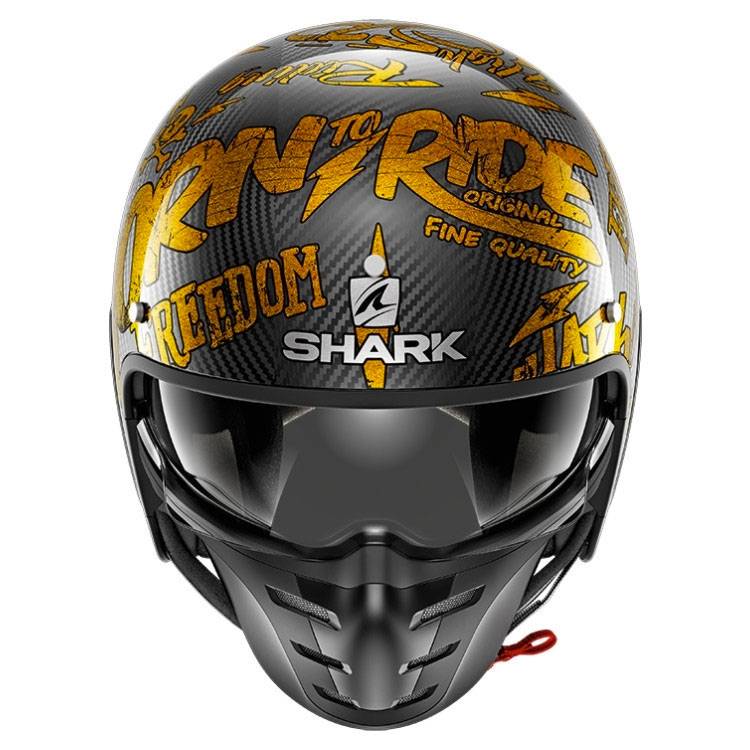Shark Casco Jet s-drak Carbon Freestyle Cup D/éco oro dqq talla XS
