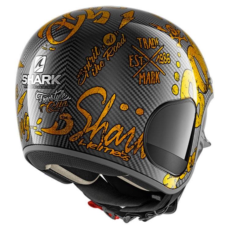 Shark Casco Jet s-drak Carbon Freestyle Cup D/éco oro dqq talla XS