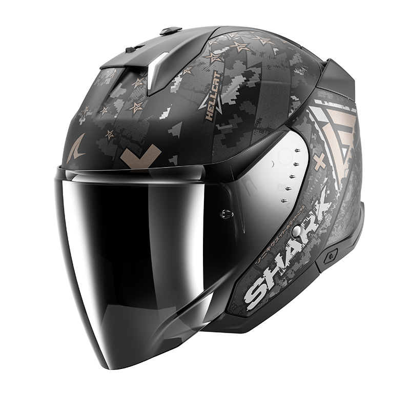 Shark Skwal i3 Jet Hellcat Mat Helm silber