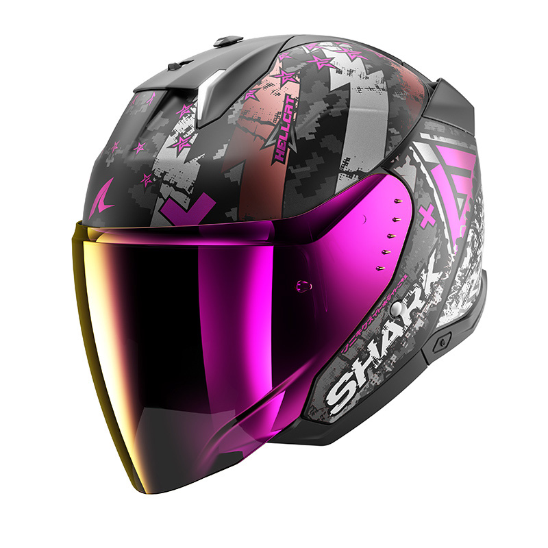 Shark Skwal I3 Jet Hellcat Mat Helmet Purple