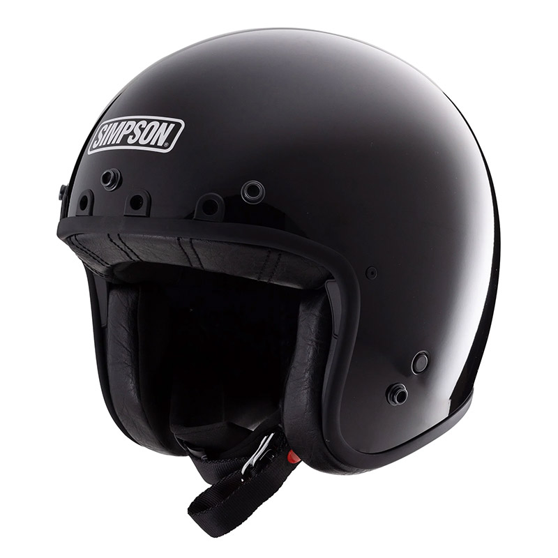 Casco Simpson Chopper nero lucido