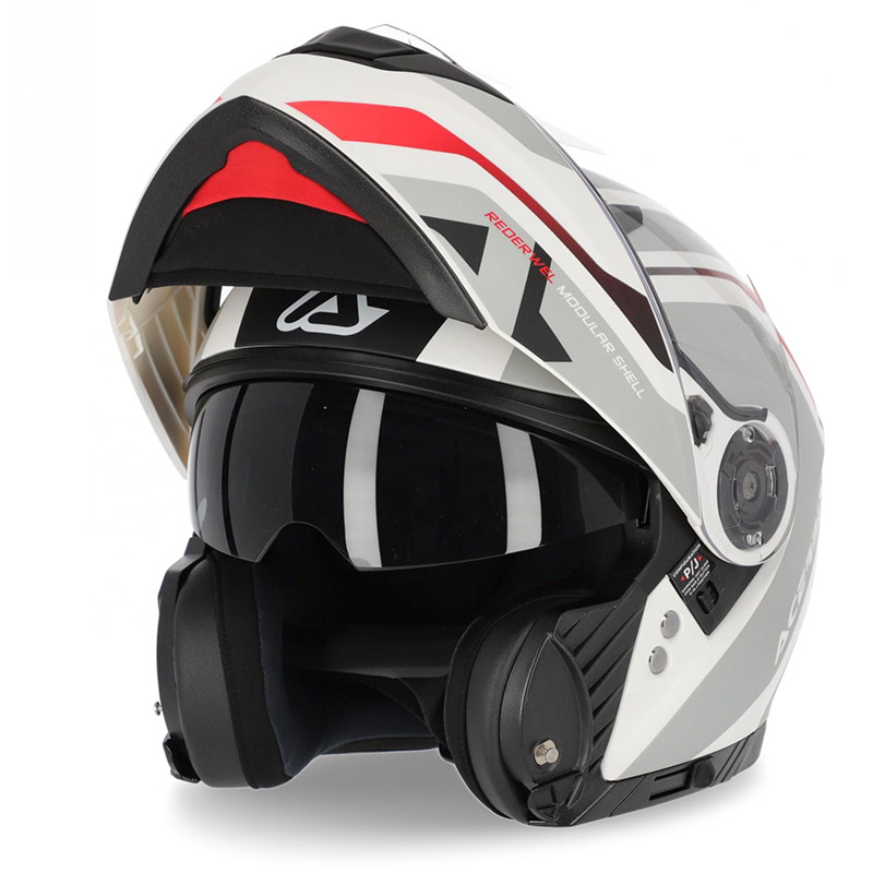 Casco Modulare Acerbis Rederwel bianco rosso