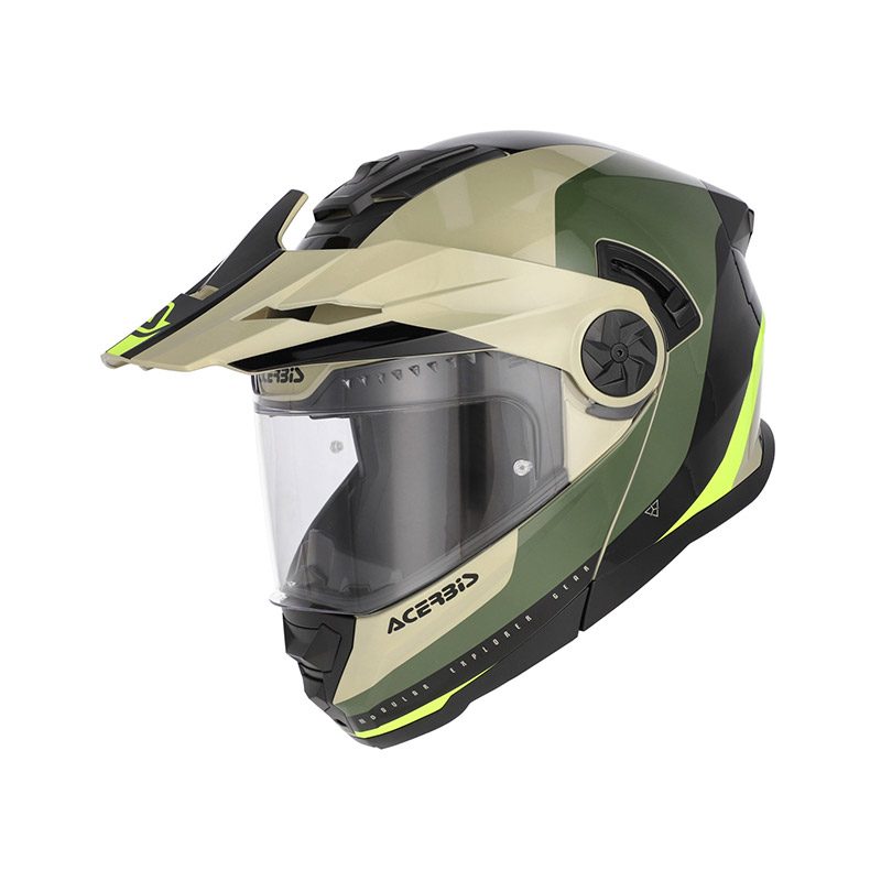 Casco Modulare Acerbis Rider verde marrone
