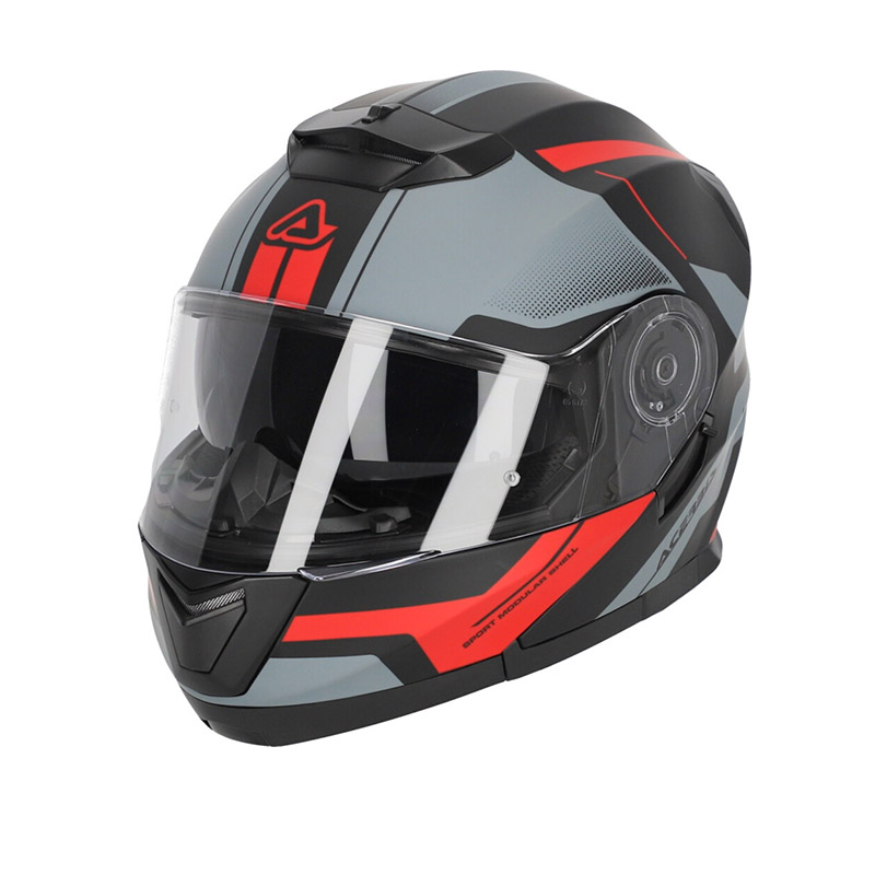 Casco Modular Acerbis Serel 2206 negro rojo AC-0025201-323 Cascos Modulares