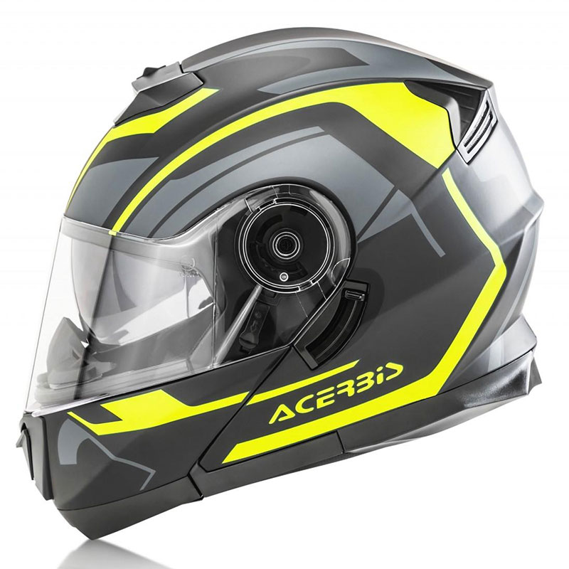 Casco Modulare Acerbis Serel Nero Giallo Fluo | MotoStorm