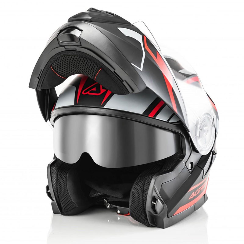 Casco Modulare Acerbis Serel nero rosso