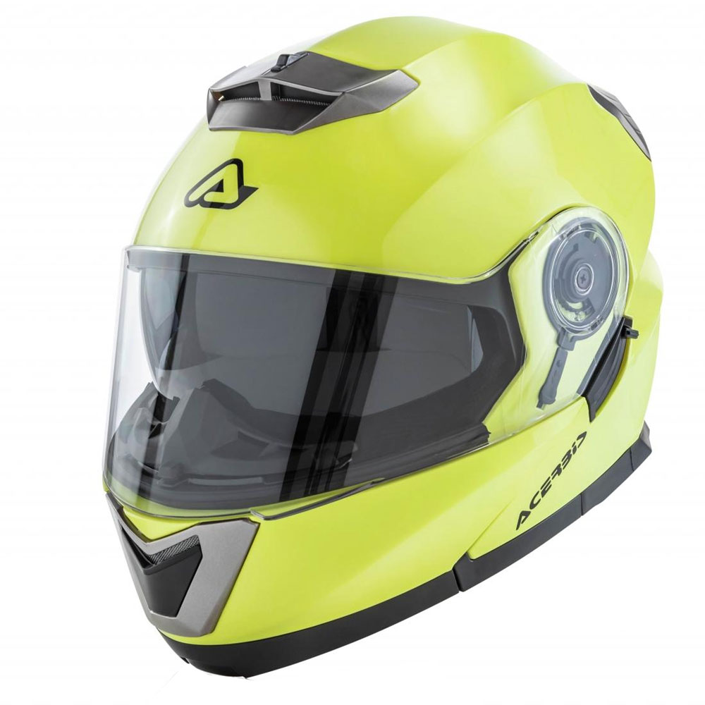 CASCO MOTO ACERBIS SEREL INTEGRALE MODULARE TOURING STRADA GIALLO