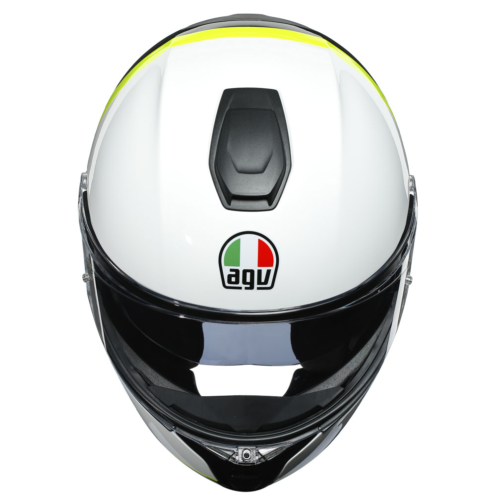 Agv Sportmodular Ray Carbon Bianco Giallo Fluo | MotoStorm