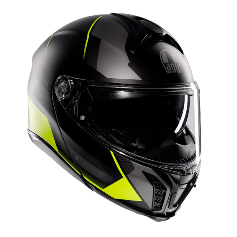 Casco AGV Tourmodular Perception grigio giallo