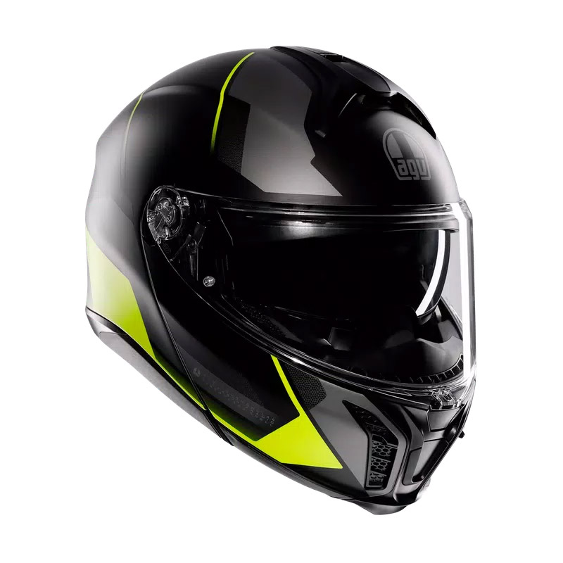 Casque AGV Tourmodular Perception jaune mat
