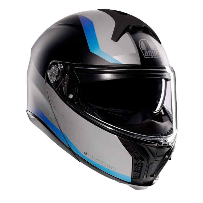 Casco AGV Tourmodular Stray nero opaco grigio blu