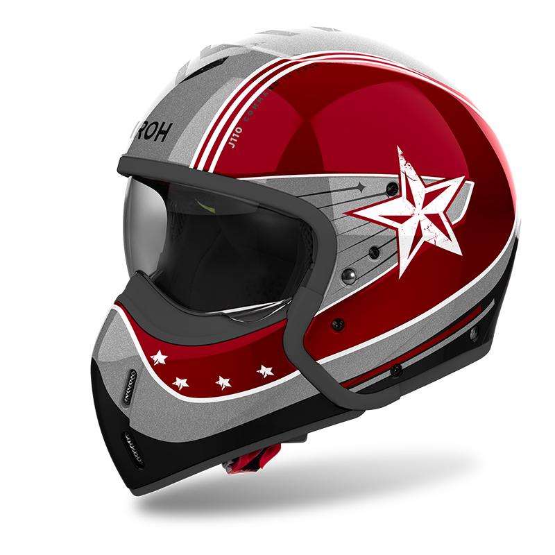 Casco Airoh J110 Command burgundy lucido