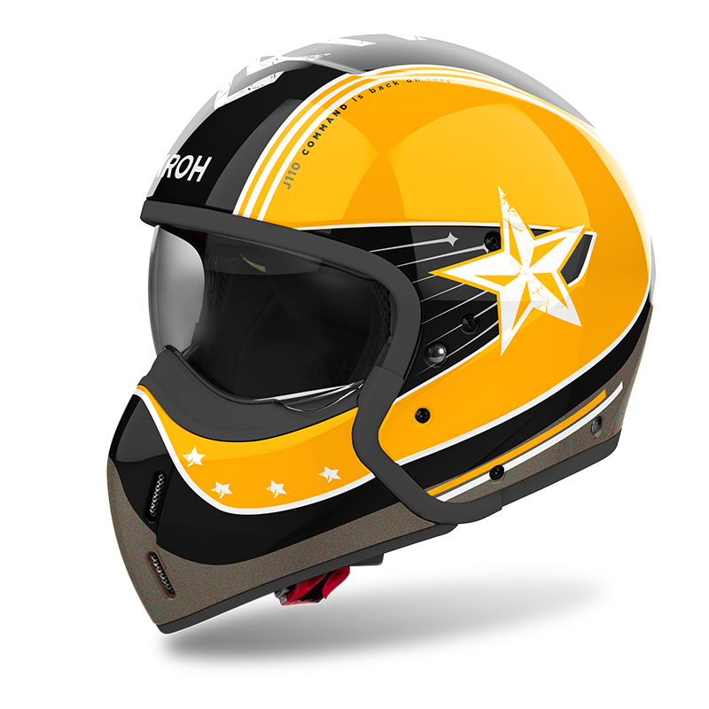 Casco Airoh J110 Command giallo lucido