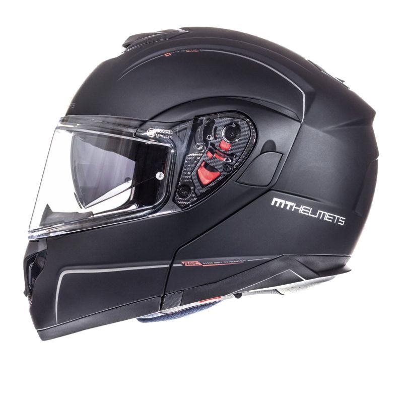 Casco MT Helmets Atom SV Solid Matt Titanium – Taglia S, Modulare Omologato ECE/DOT