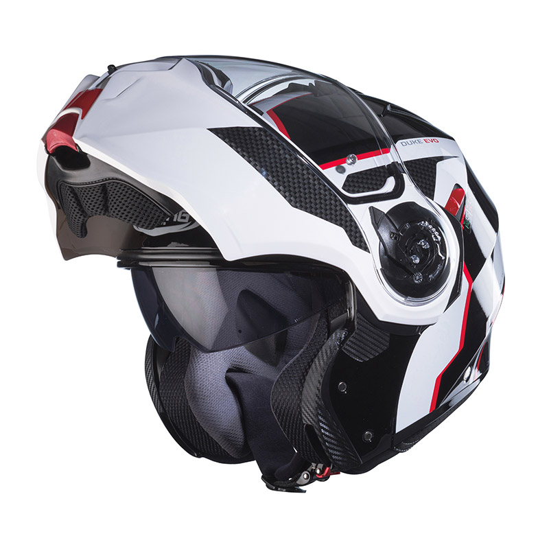 Casco Modulare Caberg Duke Evo Move bianco rosso