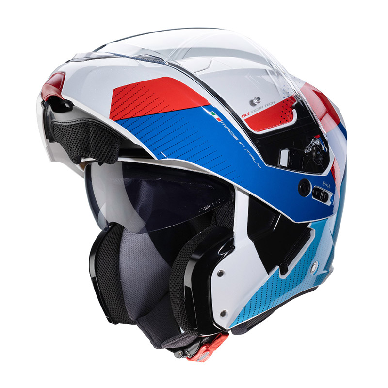 Caberg Horus Scout White Red Blue C0JB00D6 Modular Helmets | MotoStorm