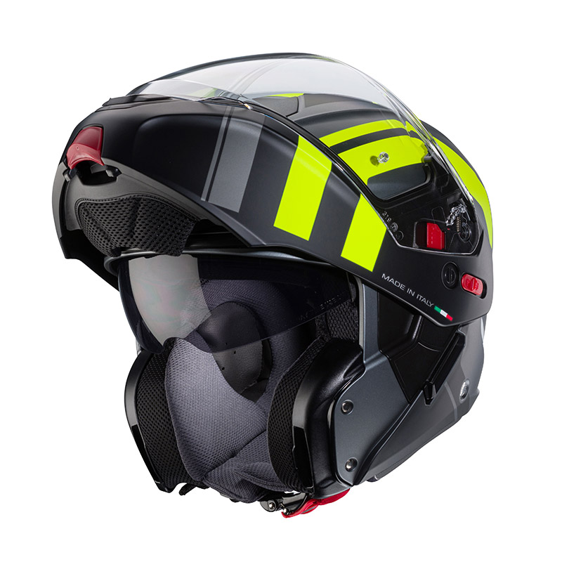 Casco Caberg Horus X Road nero giallo fluo