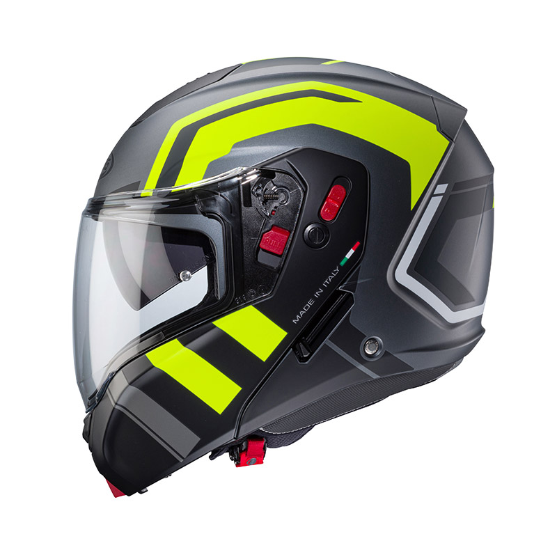 Caberg Horus X ロード ヘルメット ブラック イエロー フルオ モジュール ヘルメット C0JD60L1 MotoStorm