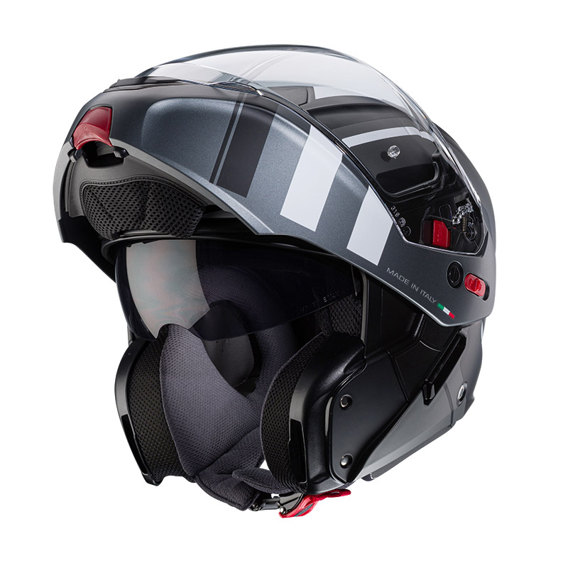 Casco Caberg Horus X Road nero grigio bianco