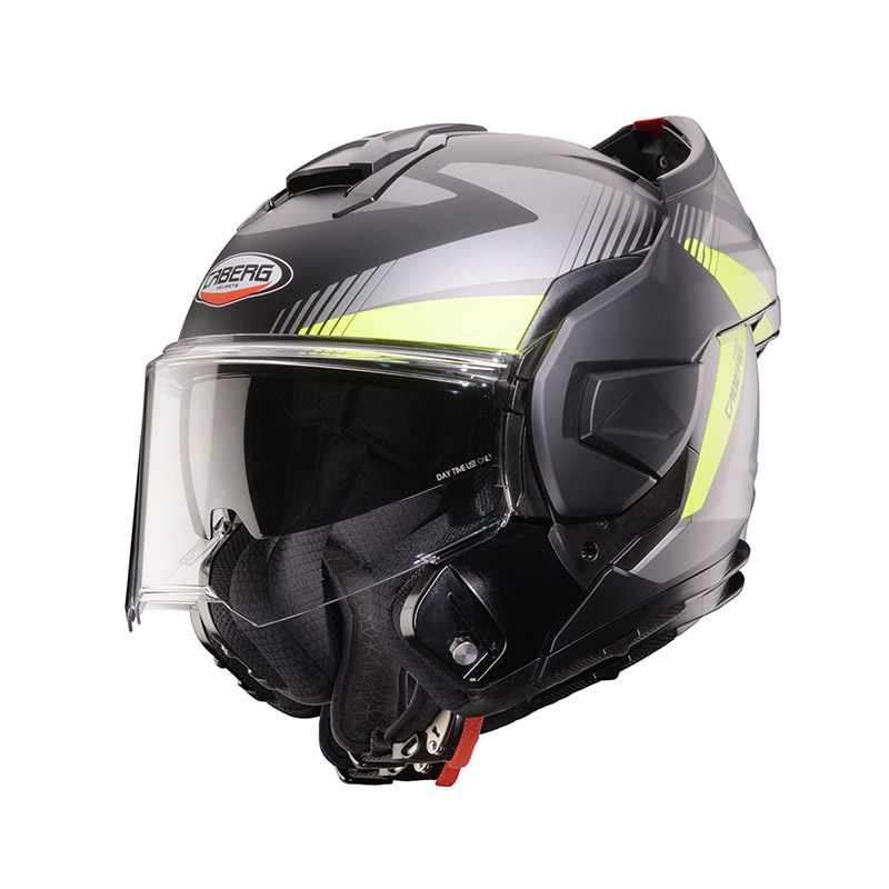 Casco Modular Caberg Trip Lunar gris amarillo opaco