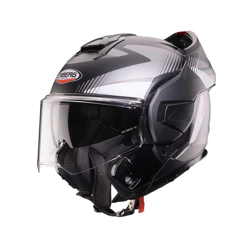 Casque Modulaire Caberg Trip Lunar gris blanc mat