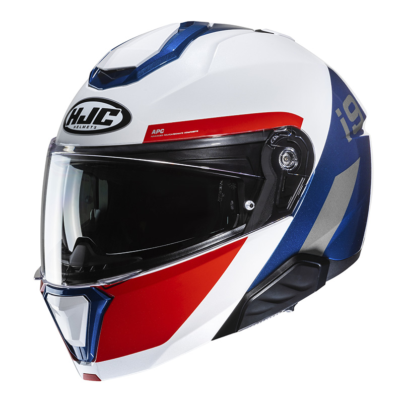 Casco Modulare Hjc i91 Bina bianco rosso blu