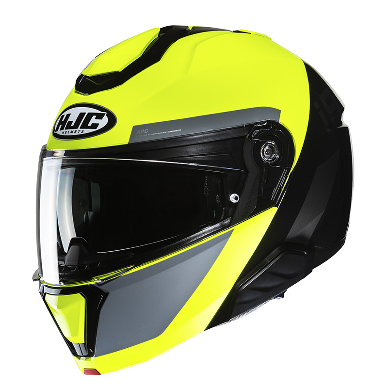 Casco Modulare Hjc i91 Bina giallo