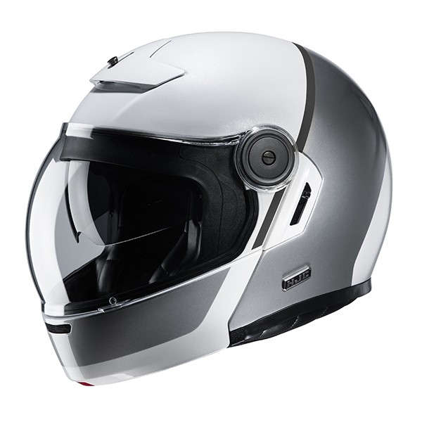 HJC V90 Modular Flip Front Retro Style Motorcycle Motorbike Helmet Gloss White 