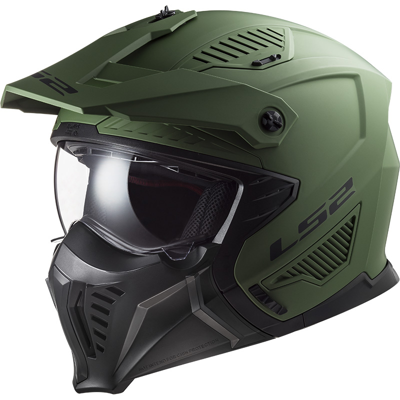 Casco LS2 OF606 Drifter Solid verde opaco