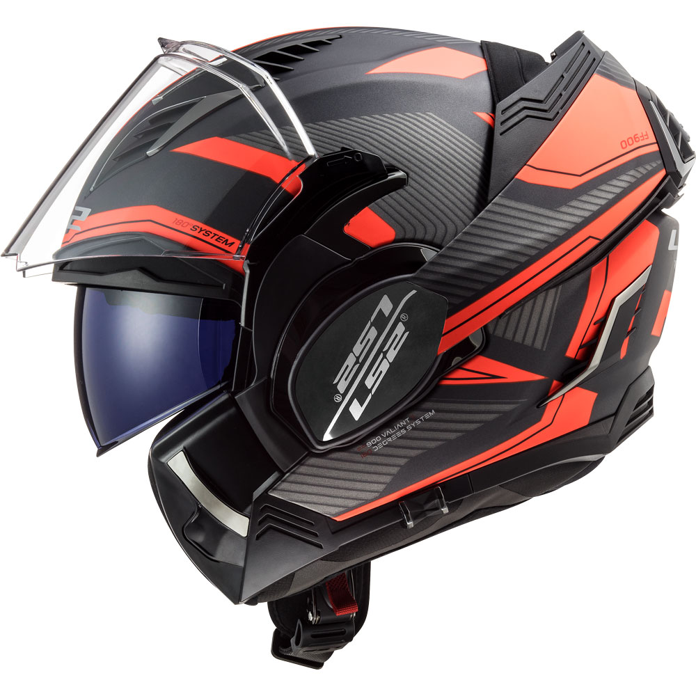LS2 FF900 Valiant 2 Revo titanio opaco naranja LS2-509002250 Cascos ...