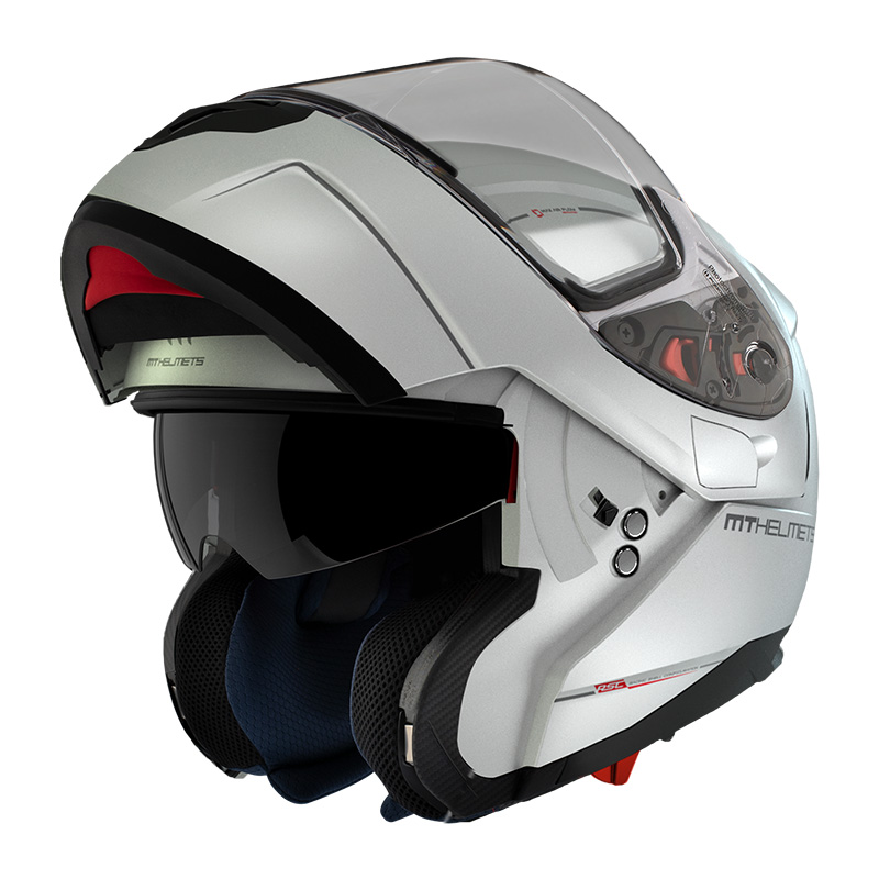 Mt Helmets Atom Sv Solid bianco