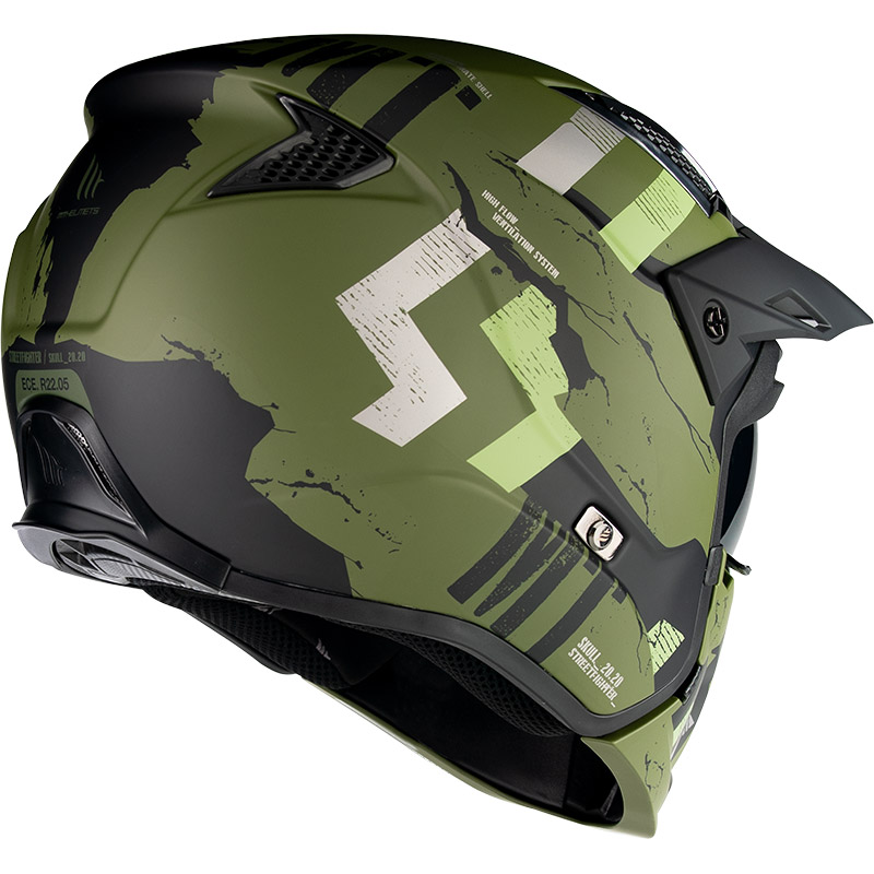 Mt Helmets Streetfighter Sv Skull A16 Green Matt MT 12727770163 Modular