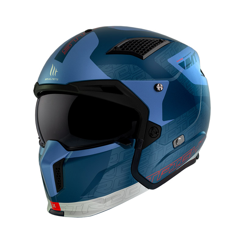 Casco moto, accessori moto, caschi, caschi moto, caschi moto MT  STREETFIGHTER TWIN helmet nero e blu