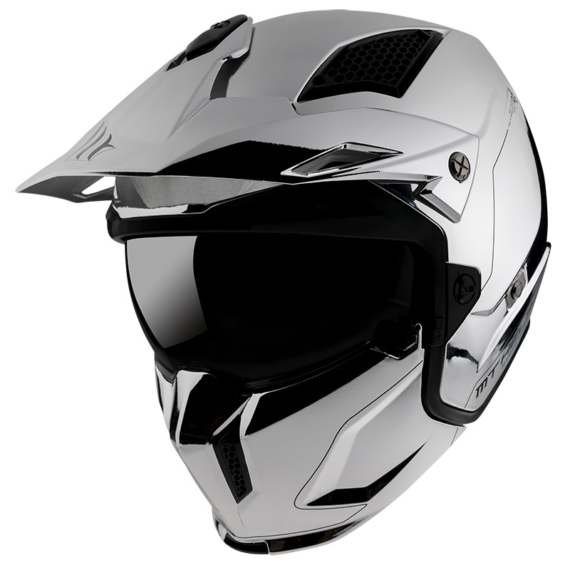 MT Helmets Streetfighter SV Chromed A2 argento