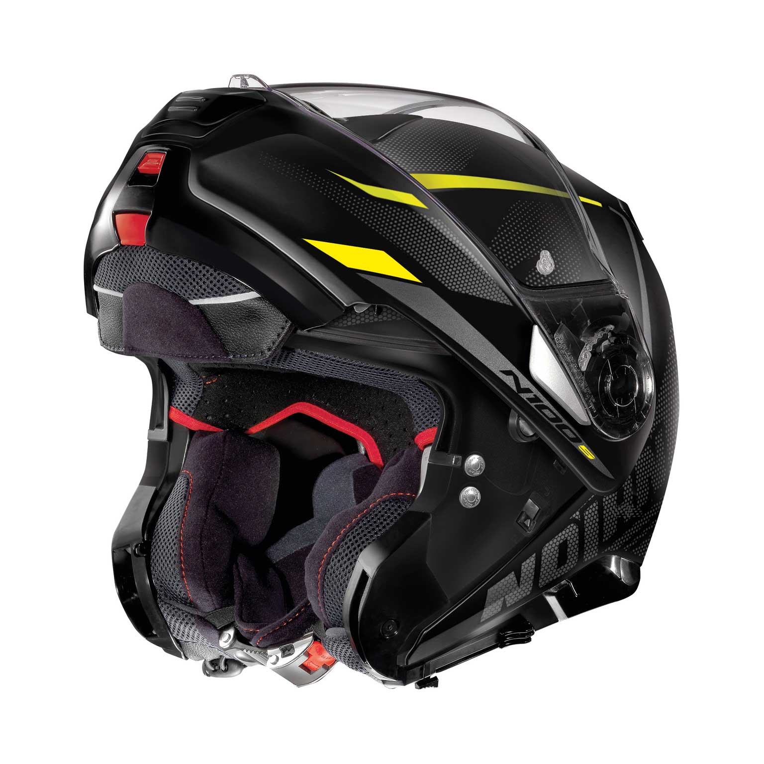 Nolan N100.5 Lumière N-com Modular Helmet Yellow Black NO-N100-5-037  Modular Helmets | MotoStorm