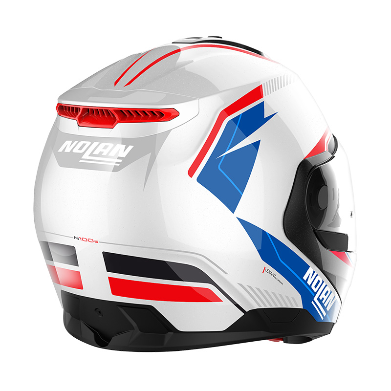 Casque Nolan N100.6 Surveyor blanc rouge bleu Casques Modulaires