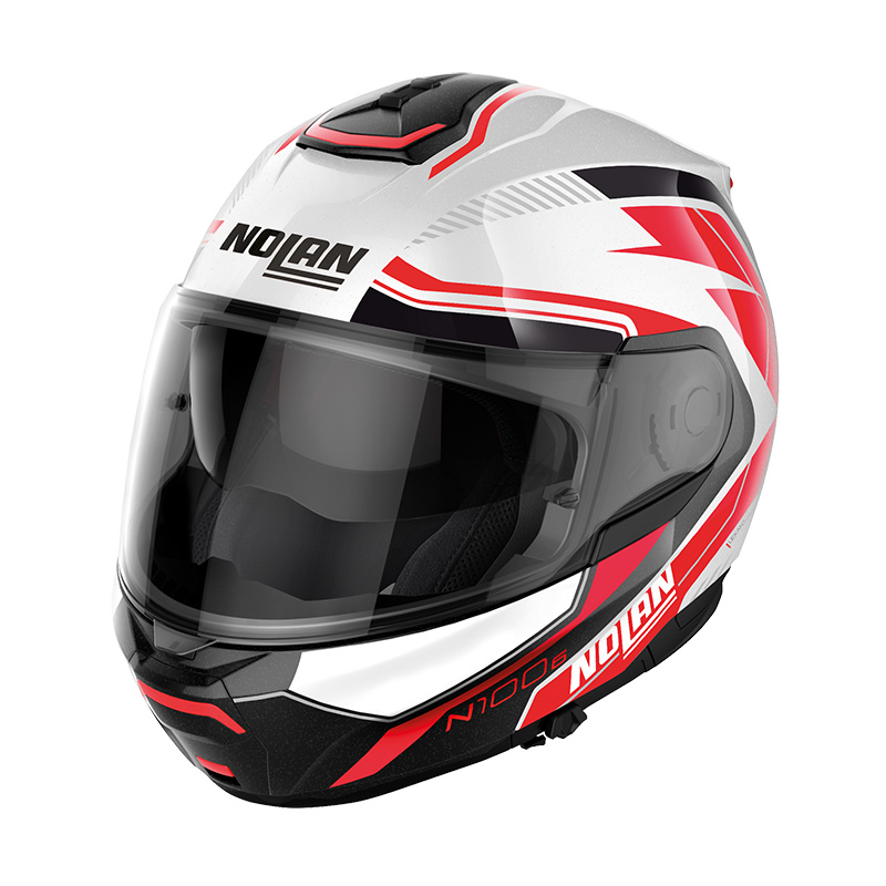 Casco Nolan N100.6 Surveyor N-Com bianco rosso