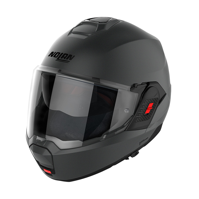 Casco Nolan N120.1 Classic N-Com grigio opaco