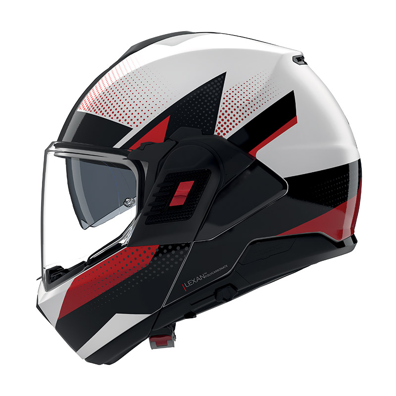 Nolan N120.1 Ciclone Helmet White Red