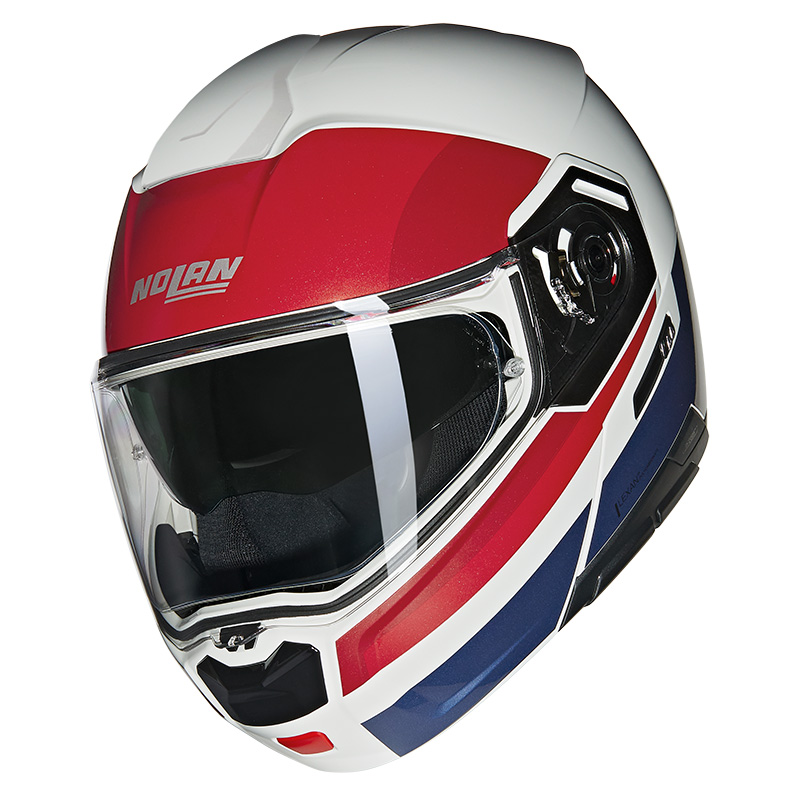 Casco Nolan N90.3 06 Roboto azul rojo