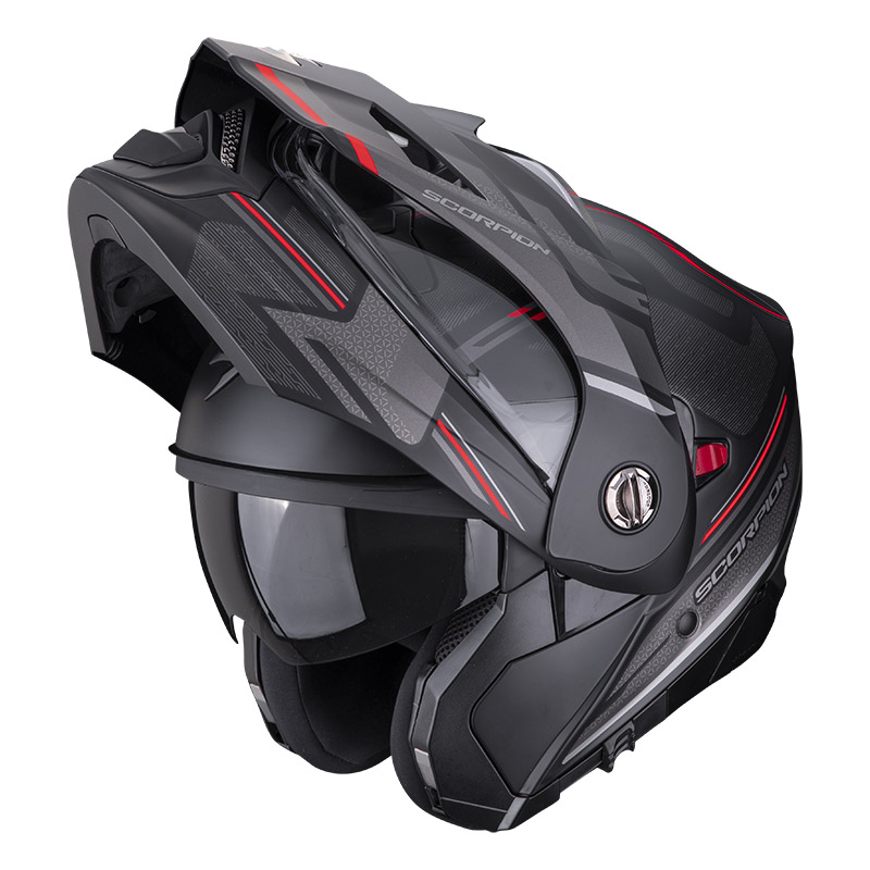 Casque Modulaire Scorpion ADX-2 Carrera noir rouge