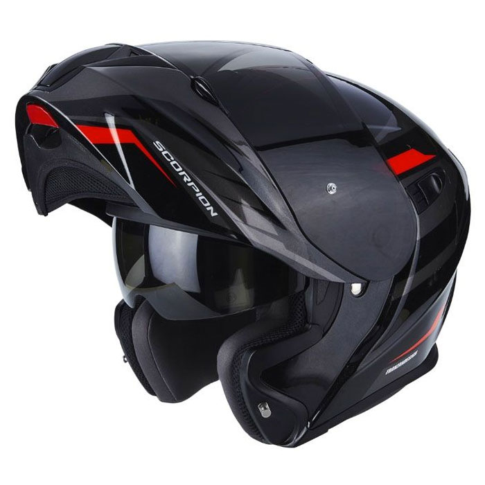 Scorpion Exo 920 Shuttle Black Red 92 244 24 Modular Helmets